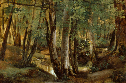 Robert-Leopoid LePrince (1800-1847), Interior of a wood at Pierrefitte