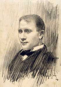 Portrait drawing of Bertram Mackennal