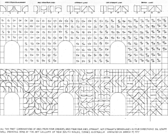 Sol LeWitt design for All two part combinations...