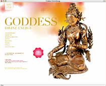 Goddess website homepage